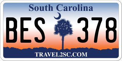 SC license plate BES378