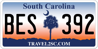 SC license plate BES392