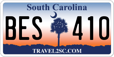 SC license plate BES410