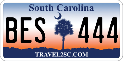 SC license plate BES444