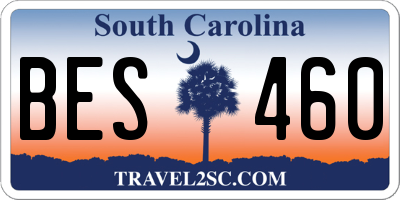 SC license plate BES460