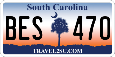 SC license plate BES470