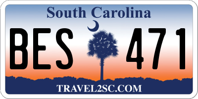 SC license plate BES471