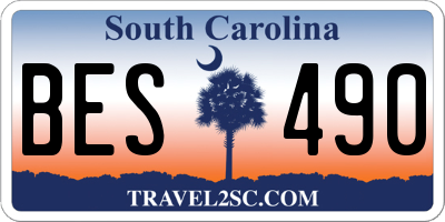 SC license plate BES490