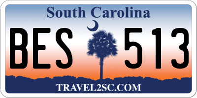 SC license plate BES513