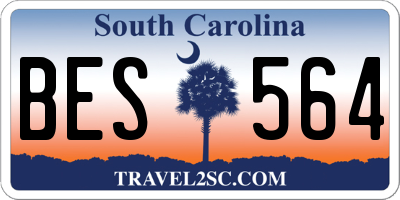 SC license plate BES564