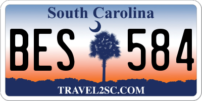 SC license plate BES584