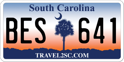 SC license plate BES641
