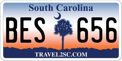 SC license plate BES656