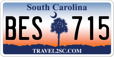SC license plate BES715