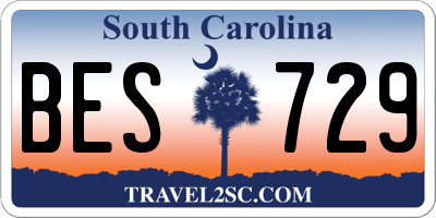 SC license plate BES729