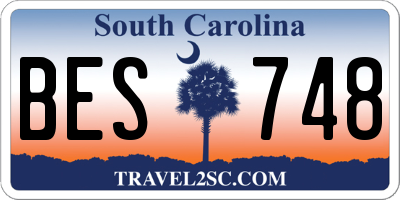 SC license plate BES748