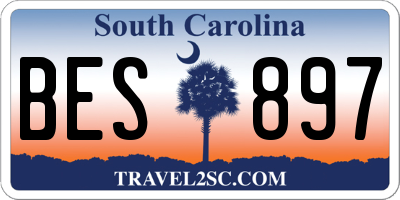SC license plate BES897