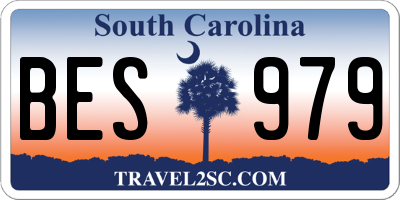 SC license plate BES979