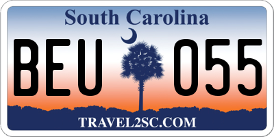 SC license plate BEU055