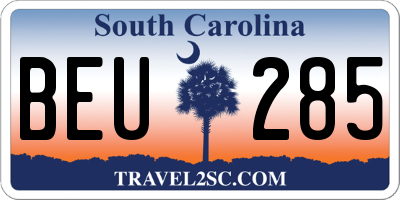 SC license plate BEU285