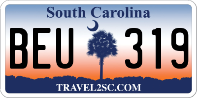 SC license plate BEU319