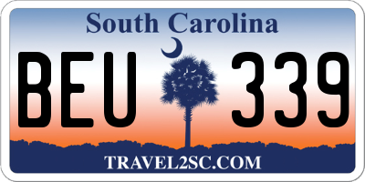 SC license plate BEU339