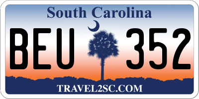SC license plate BEU352