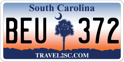 SC license plate BEU372