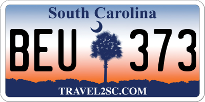 SC license plate BEU373