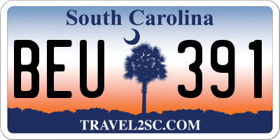 SC license plate BEU391