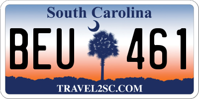 SC license plate BEU461