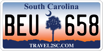 SC license plate BEU658