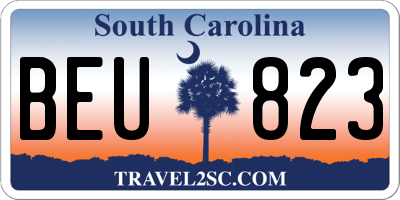 SC license plate BEU823