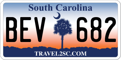 SC license plate BEV682