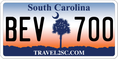 SC license plate BEV700