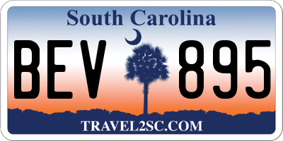 SC license plate BEV895