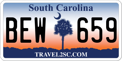 SC license plate BEW659