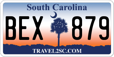 SC license plate BEX879