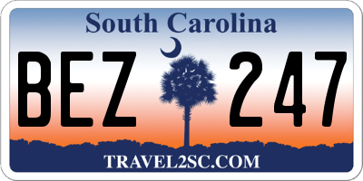 SC license plate BEZ247