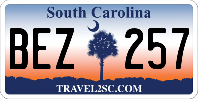 SC license plate BEZ257