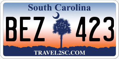 SC license plate BEZ423