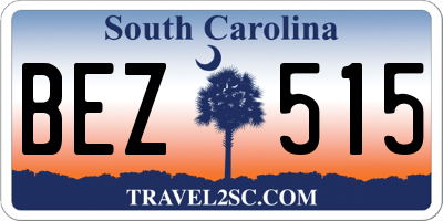SC license plate BEZ515