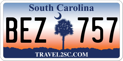 SC license plate BEZ757