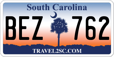 SC license plate BEZ762