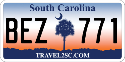 SC license plate BEZ771