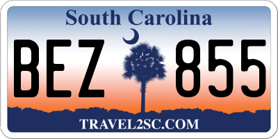 SC license plate BEZ855
