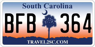 SC license plate BFB364