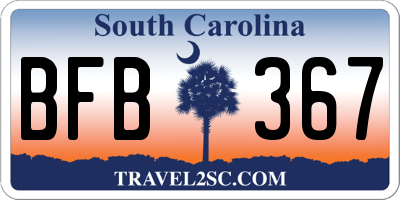 SC license plate BFB367