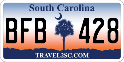 SC license plate BFB428