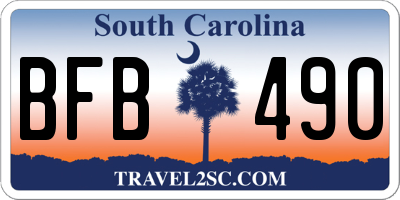 SC license plate BFB490