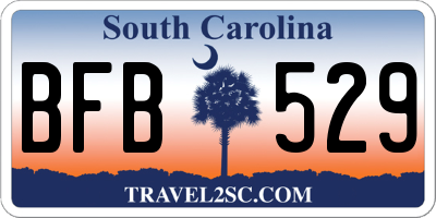SC license plate BFB529