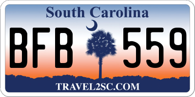 SC license plate BFB559