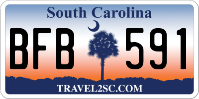 SC license plate BFB591
