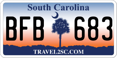 SC license plate BFB683